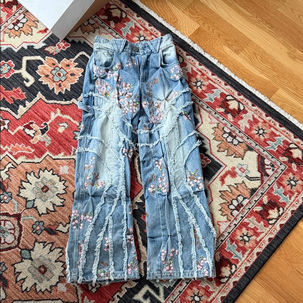 Badson Floral Embroidered Women's Jeans